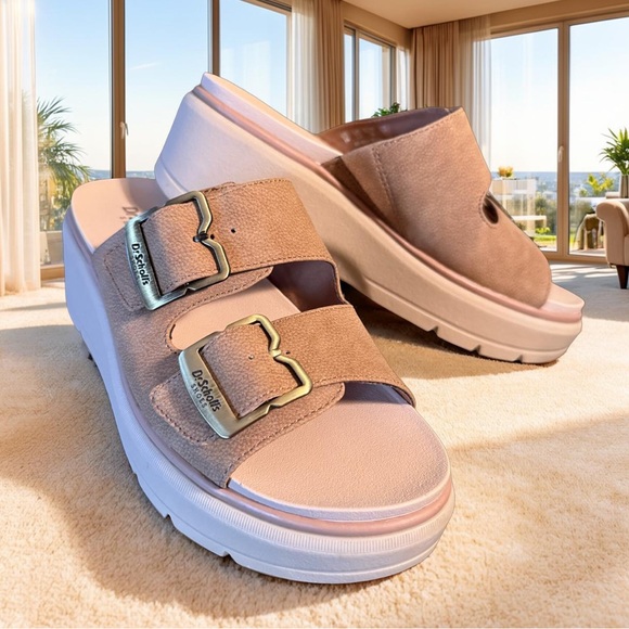 Dr Scholls Shoes - Dr Scholl’s NWT Nice Day Max OG Cushioned Tan Brown Platform Sandals (SH230)